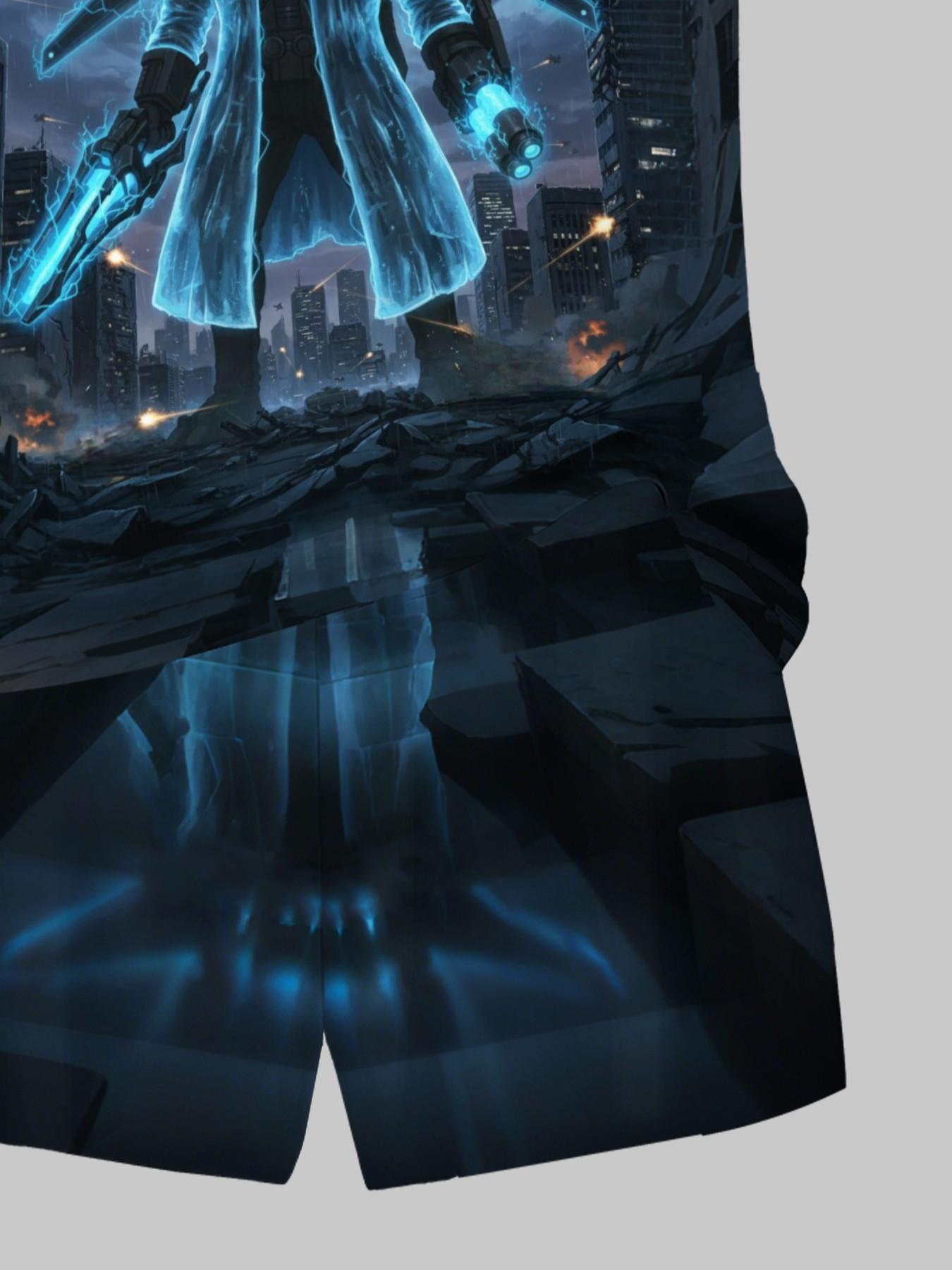 Boys' 3D Short Sleeve Set, Futuristic Skibidi Toilet Print, Perfect for Outdoor Activities, Ideal Gift for Holidays and Birthdays