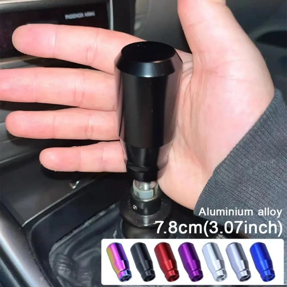 78mm Weighted Solid Aluminum Alloy Gear Shift Knob, Universal Shifter Handle for Interior Mods & Improved Shifts, Fit Manual Automatic Vehicles, Solid Metal