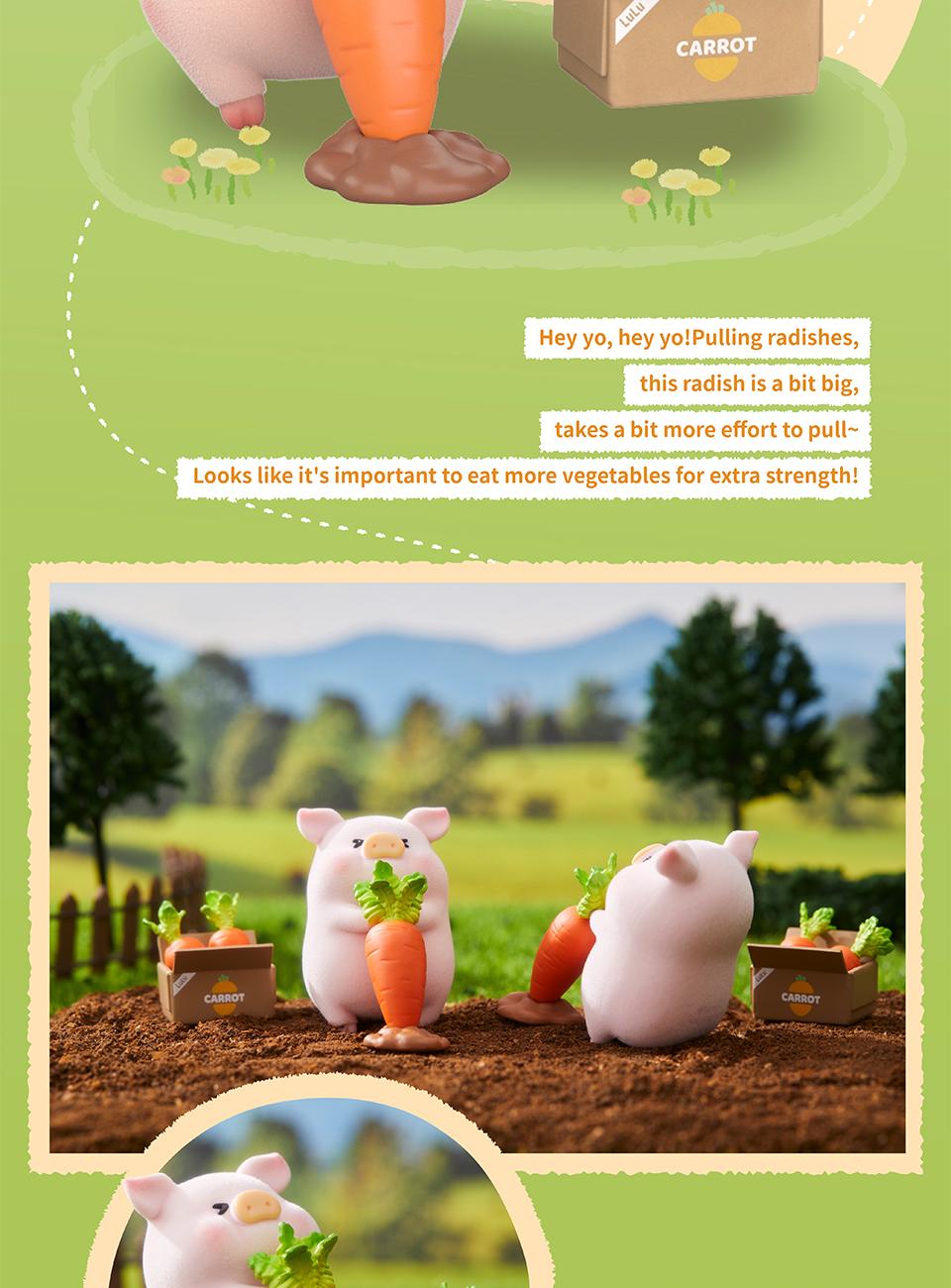 52TOYS Lulu The Piggy My Sweet Farm Garden Kawaii Creative Gift Room Decor Desktop Decoration Gift for Birthday Party