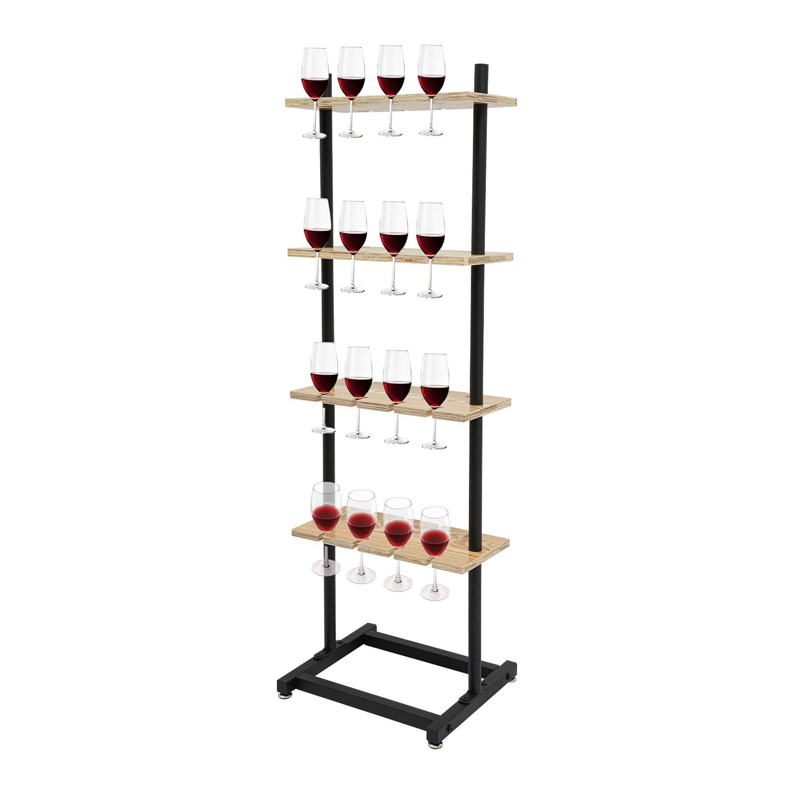 4 Tier Champagne Glass Rack for Parties Wedding Decor 32 Glass Holder ...