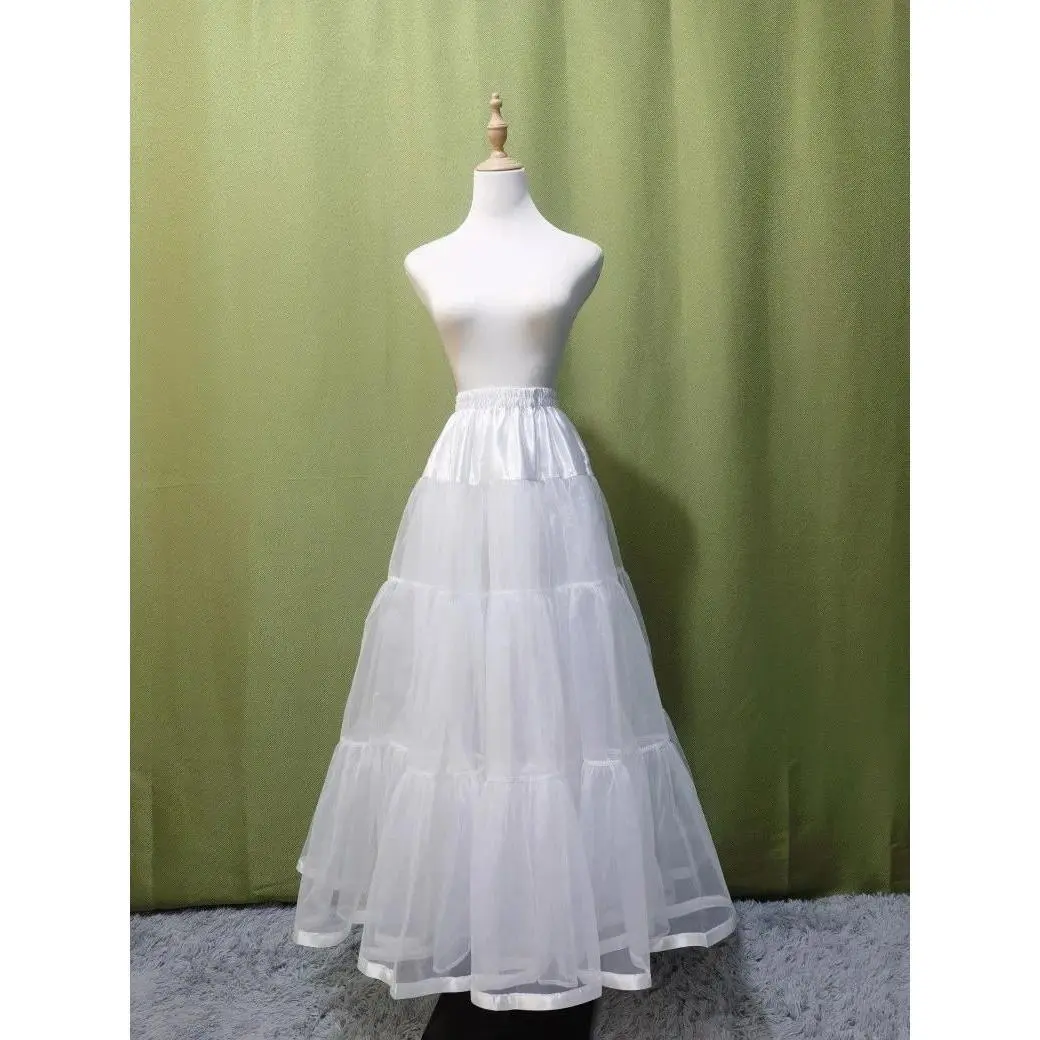 Women's 95cm Long Bridal Petticoat Big Wing Boneless Bride Wedding Dance Underskirt Dress Puff Skirt Petticoat Skirt