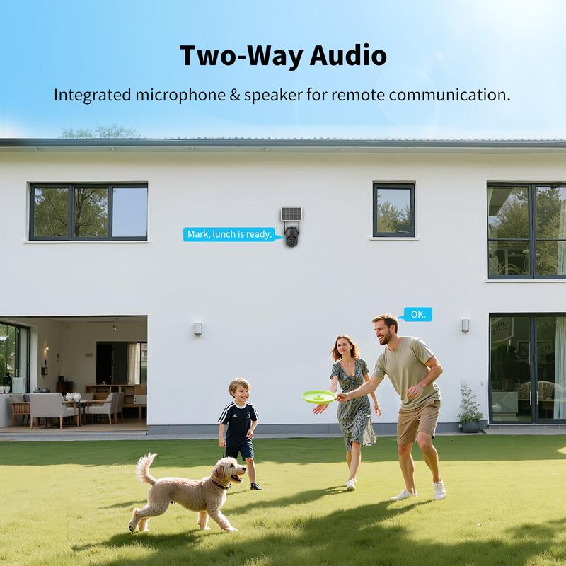 4G LTE Cellular Solar Surveillance Security Camera – 2K HD Video 360° View,NoWiFi, Remote APP Controlled,WaterProof,MotionActivated, NightVision, 4GData Card Included (Data refill is required for Unlimited 4G data usage) Connection