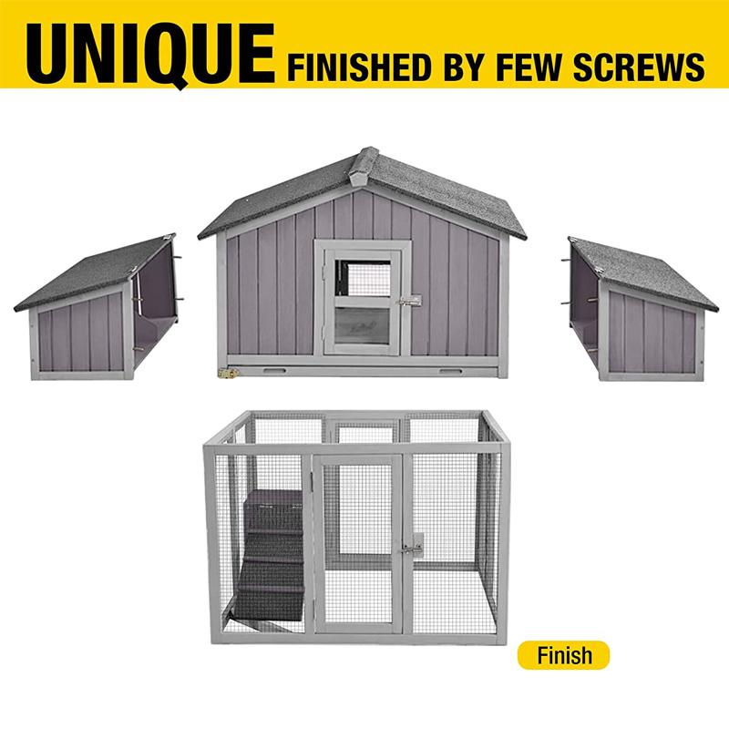 Aivituvin-AIR66 Foldable Chicken Coop for 3-4 Chickens | Fast Assembly Design