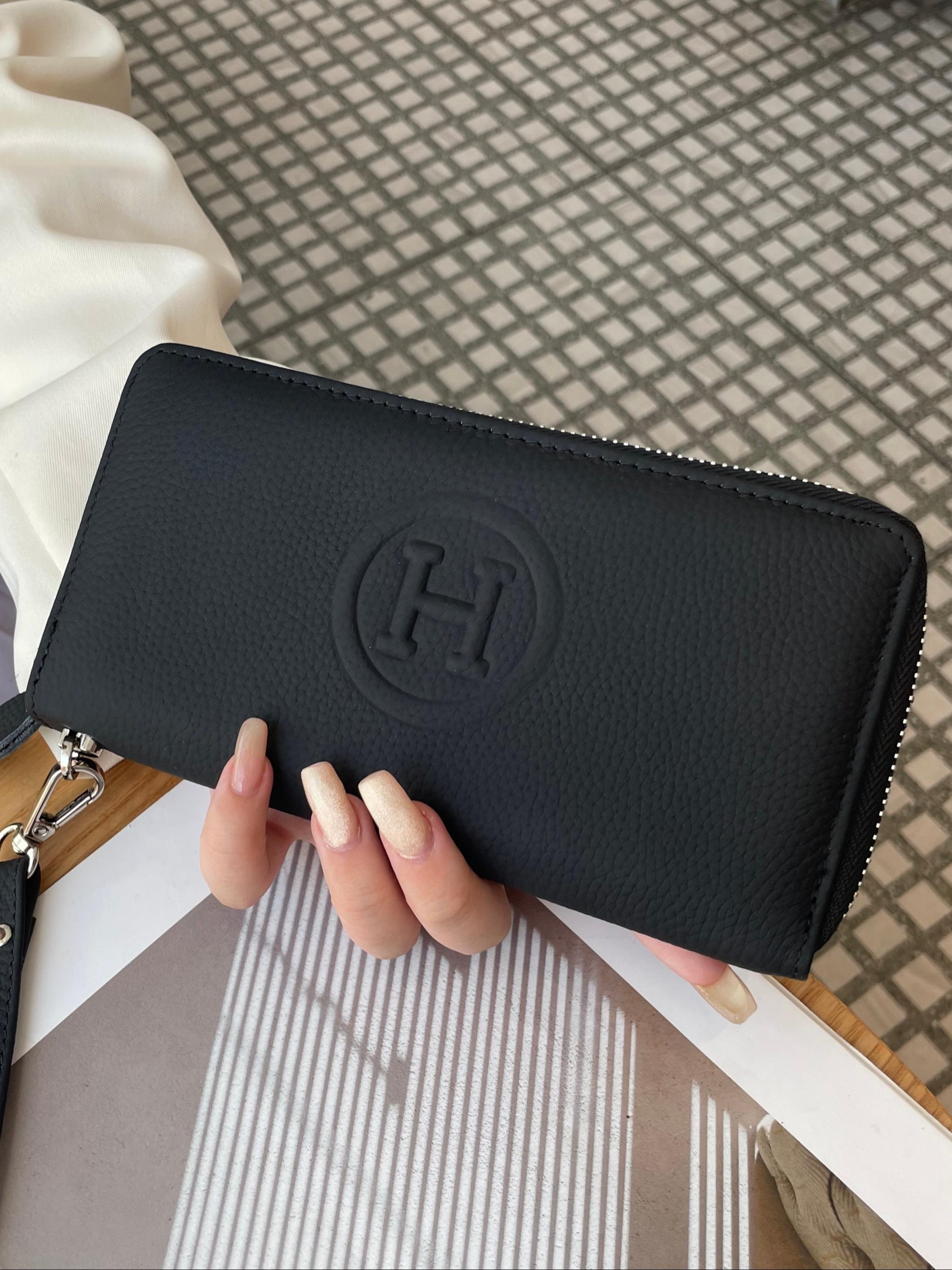 Women's Genuine Leather Wallet New Simple Versatile Fashion Long Purse Ladies Top Layer Cowhide Handbag High-End Durable Fashion Wallet