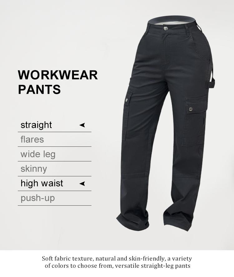 Women's Plain Pocket Pants, Casual Pocket Waist, Casual Streetwear Trendy Trousers for Daily Wear, Ladies Bottoms for All Seasons