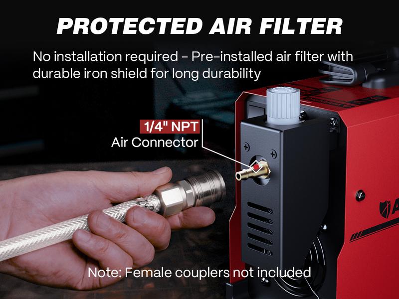 Arccaptain CUT55 Non-HF Plasma Cutter, Blowback Non-HF Pilot Arc Plasma Cutting Machine, Large LED Display IGBT Inverter 110/220V Dual Voltage, 3/5" Clean Cut, Mesh Cutting, Rust Removal, PA PT Adjustable, Black Friday Deals, Xmax Gift for Man and Dad