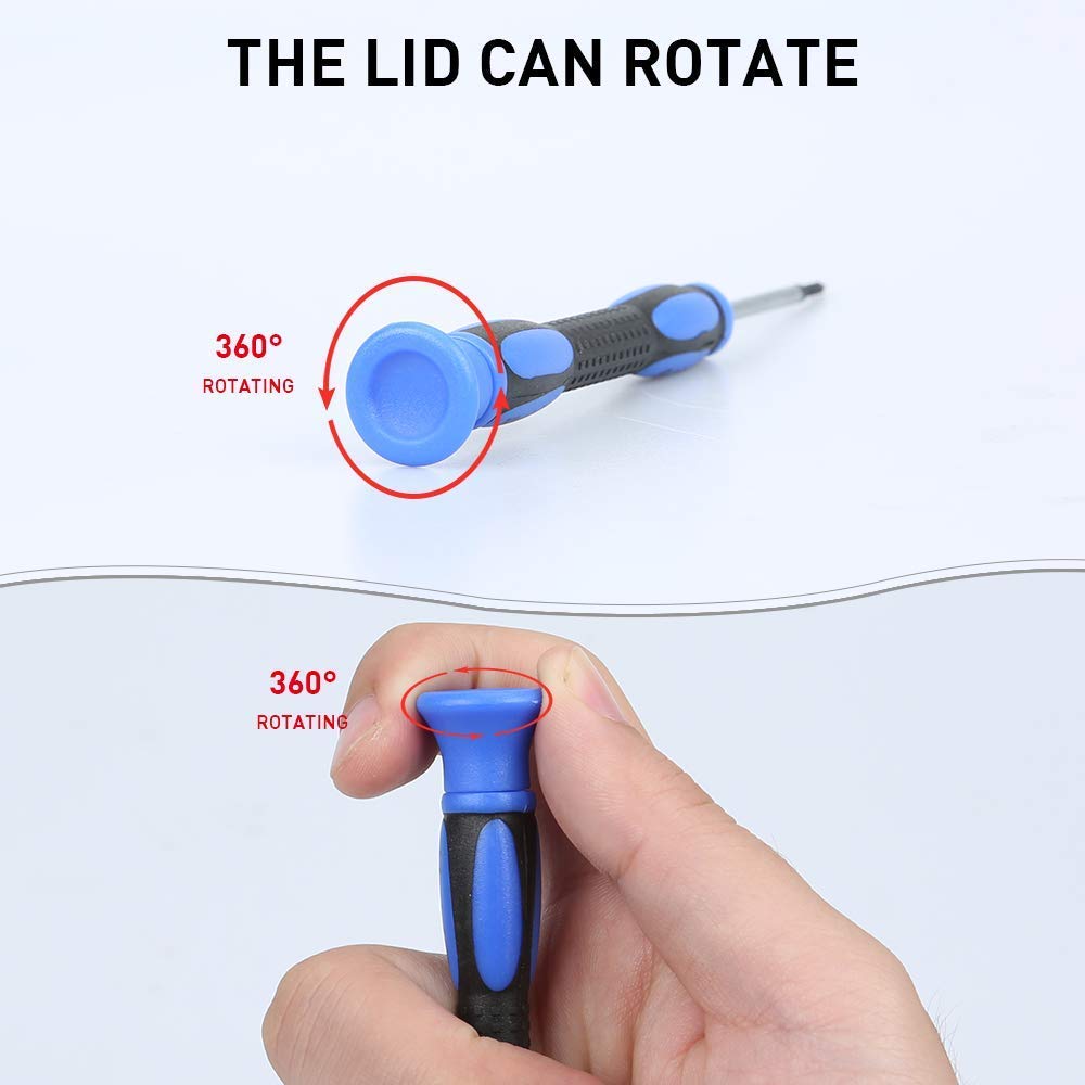 10 in 1 Precision Screwdriver Set Handle Portable Pen Manual Hand Tool Kit Wireless Cordless Magnetic Mini Small Bit for Mobile Cell Phone Watch Repair Home Household Micro Laptop PC Multi-functional Professional