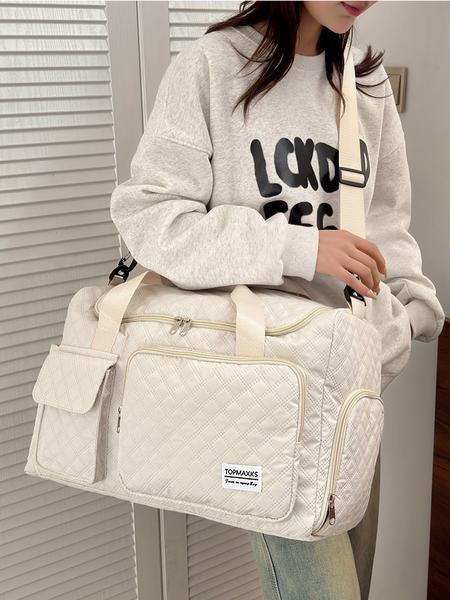 Three-piece travel bag set, niche design, multi-functional handbag, small bag and toiletry bag combination, large capacity, fashionable and versatile, multi-color optional, suitable for short trips, outdoor camping, etc., Travel Essentials Carryall