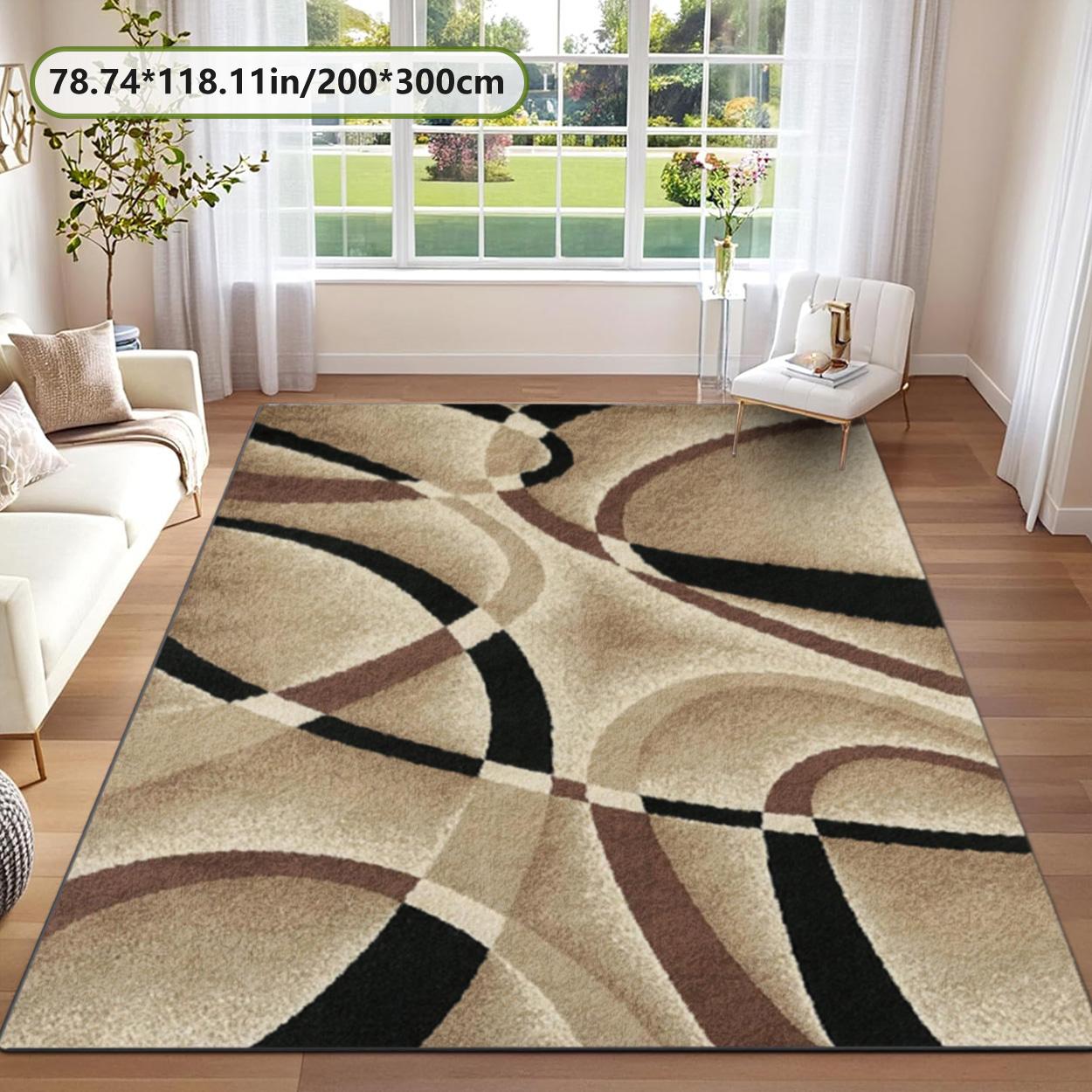 Velvet soft and comfortable patterned printed carpet, suitable for multiple scenarios, Living Room Rug, available in various sizes, soft and non-shedding, Abstract Area Rugs, Decorative Rug