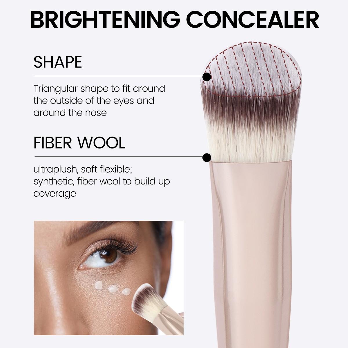 Maange 6-Piece Makeup Brush Set, Makeup Brushes Set, Makeup Tools Set, Foundation Brush, Blush Brush, Loose Powder Brush, Eyeshadow Brush, Concealer Brush, Ideal for Home and Travel