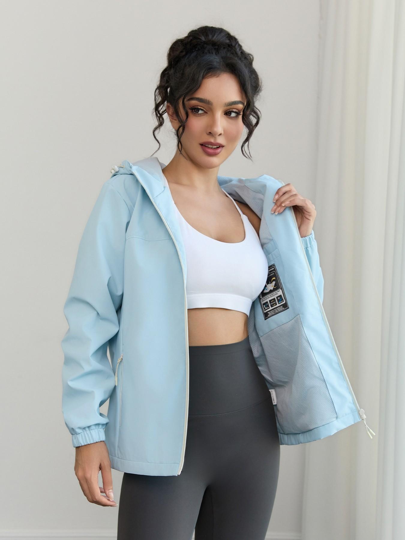 Thin Windproof Waterproof Jacket, Sports Jacket, Sporty Fashion Outerwear, Single Piece Thin Coat, Ideal for Outdoor Activities