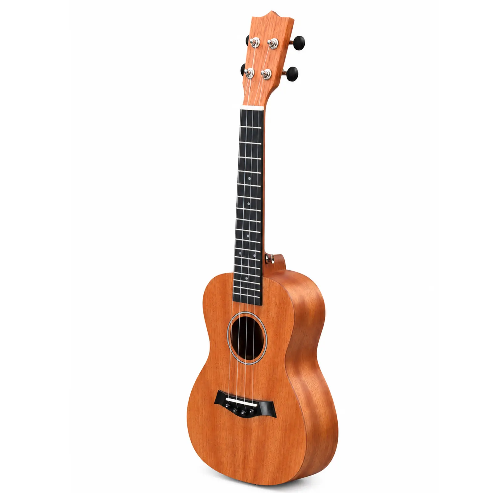 Acoustic 26 in Ukulele for Adults and Beginners, Mahogany Body Rosewood Fingerboard Musical Instrument, Cotton Bag, Capo, Shoulder Strap, 2 Picks, Digital Tuner, Strings and Dust Cloth