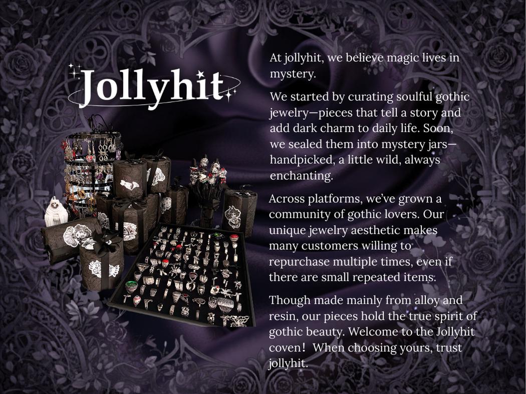 Jollyhit Gothic Witch Mystery Jewelry Jar – Costume Jewelry Rings, Necklaces & Earrings Set, Birthday, Classmate & Girlfriend Gift SpringStatements Antique womens gifts,emo accessories,   gifts for girlfriend