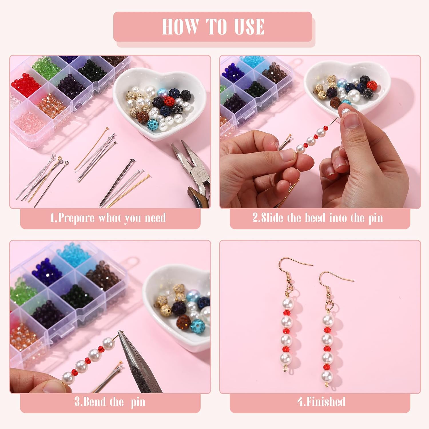 600 Pcs Eye Pins for Jewelry Making 50 mm DIY Ball Flat Head Pins with Plastic Box for Craft Earring Bracelet Necklace Pendant(2 Inch,Assorted Color) 600 Pcs Eye Pins for Jewelry Making 50 mm DIY Ball Flat Head Pins with Plastic Box for Craft Earring Bracelet Necklace Pendant(2 Inch,Assorted Color)