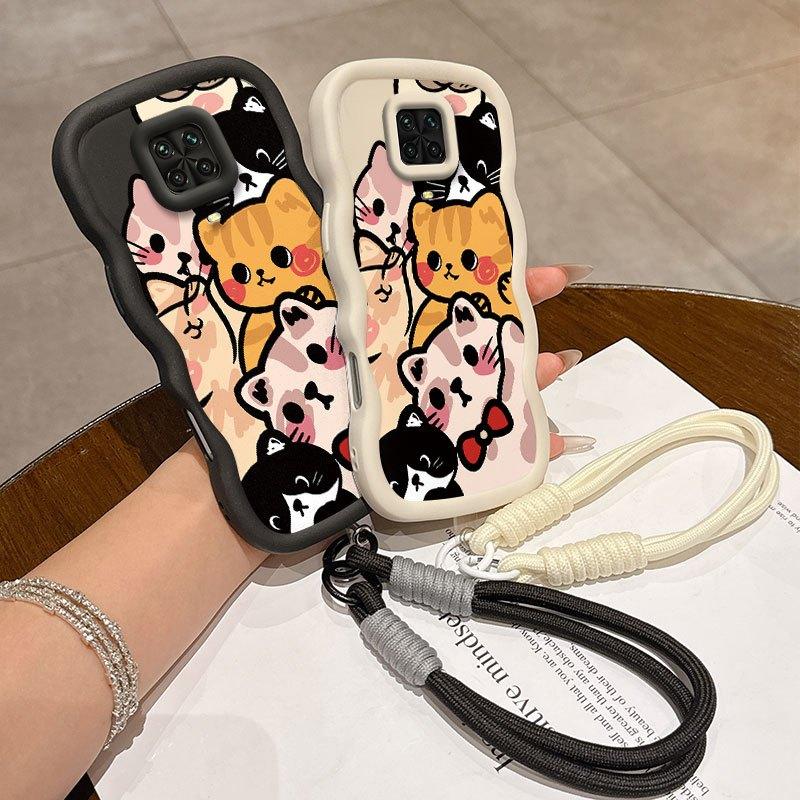 1 Piece Durable Note 9 Pro Max Flexible Cute kitten Case For Redmi Note 9 Pro Max Featuring Lightweight And Bracelet In Entertainment