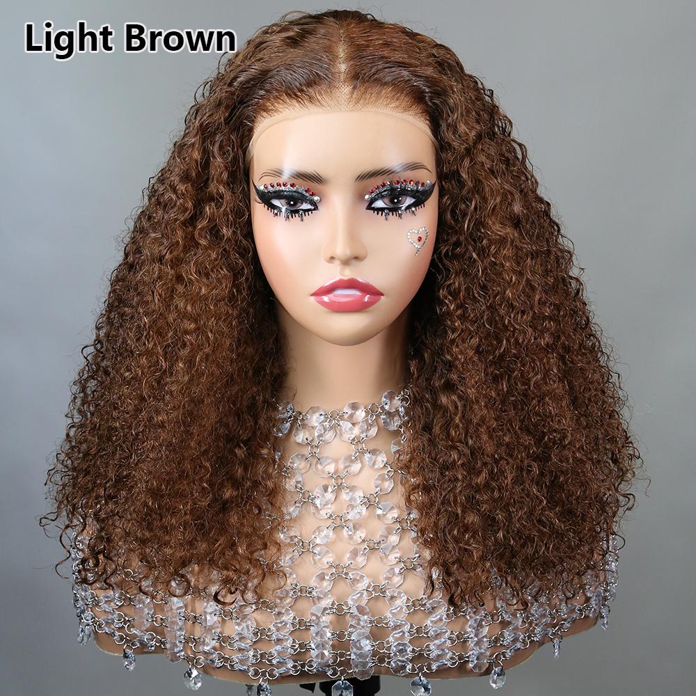 Midulla Ready to Wear Kinky Curly Glueless Wigs Human Hair Shoulder Length 7x5 Pre Cut Lace Closure Bleached Knots Human Hair Wig #FallFreshness