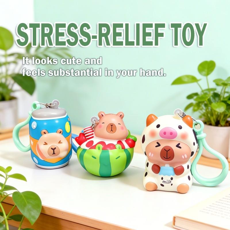 Surprised Blind Box Capybara Doll Toy ，3pcs Capybara  Toys • Slowly Ascending Toy • Suitable for Party Gifts, Birthday Gift Bag Fillers, Classroom Prizes • Christmas,  Easter and  Assorted Varieties，Capybara Keychain，fidget toys，squishy toys，sensory toys