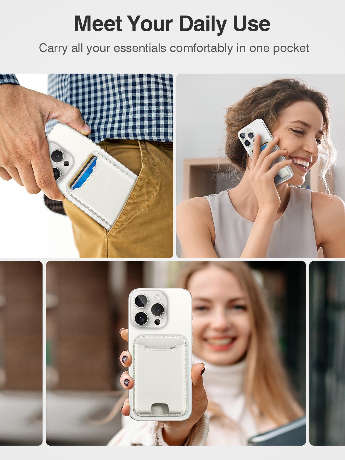 Magsafe Wallet Card Holder for iPhone 16/16 Pro, Phone 16/15/14/13/12 Series, RFID Blocking, Fit 4 Cards, Blue, Portable Cellphone Cooler Magsafe Wallet Card Holder for iPhone 16/16 Pro, Phone 16/15/14/13/12 Series, RFID Blocking, Fit 4 Cards, Blue, Portable Cellphone Cooler