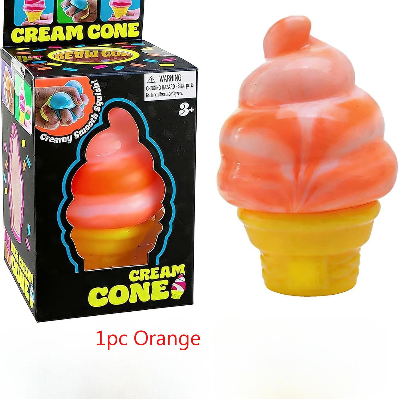 Ice Cream Creative Squeeze Soft Toy, Summer Stress Relief Toy, Cute Slow Rise Ice Cream Sensory Decompression Toy for Kids and Adults