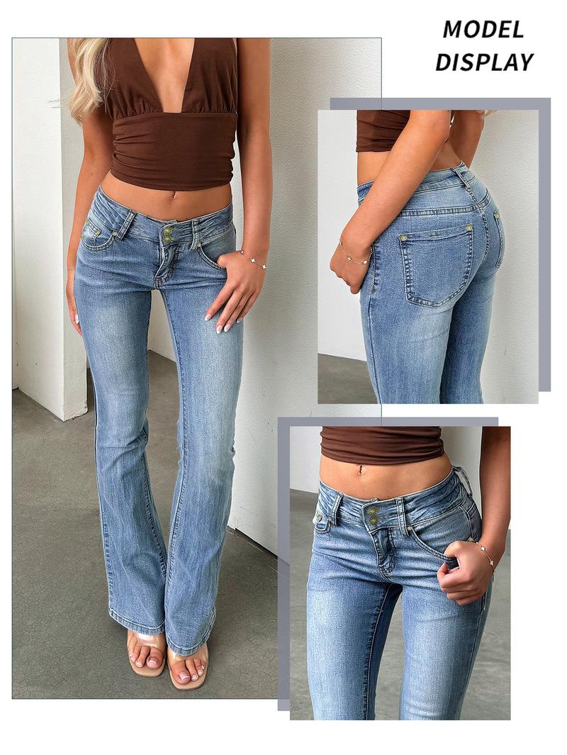 NVFelix Women's Luscious Curvy Bootcut Mid-Rise Bling Insta Stretch Juniors Jeans