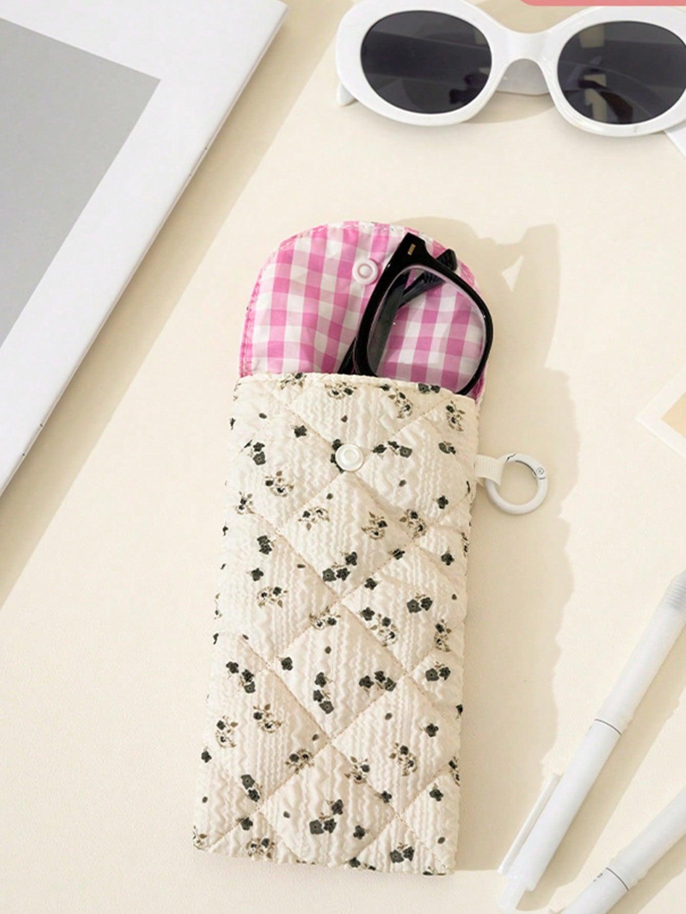 Cute Cherry Pattern Eyeglass Storage Bag, Dustproof Sunglasses Protector Case, Portable Travel Glasses Holder, Women's Gift, Christmas Present, Accessories, Portable Sunglasses Organizer