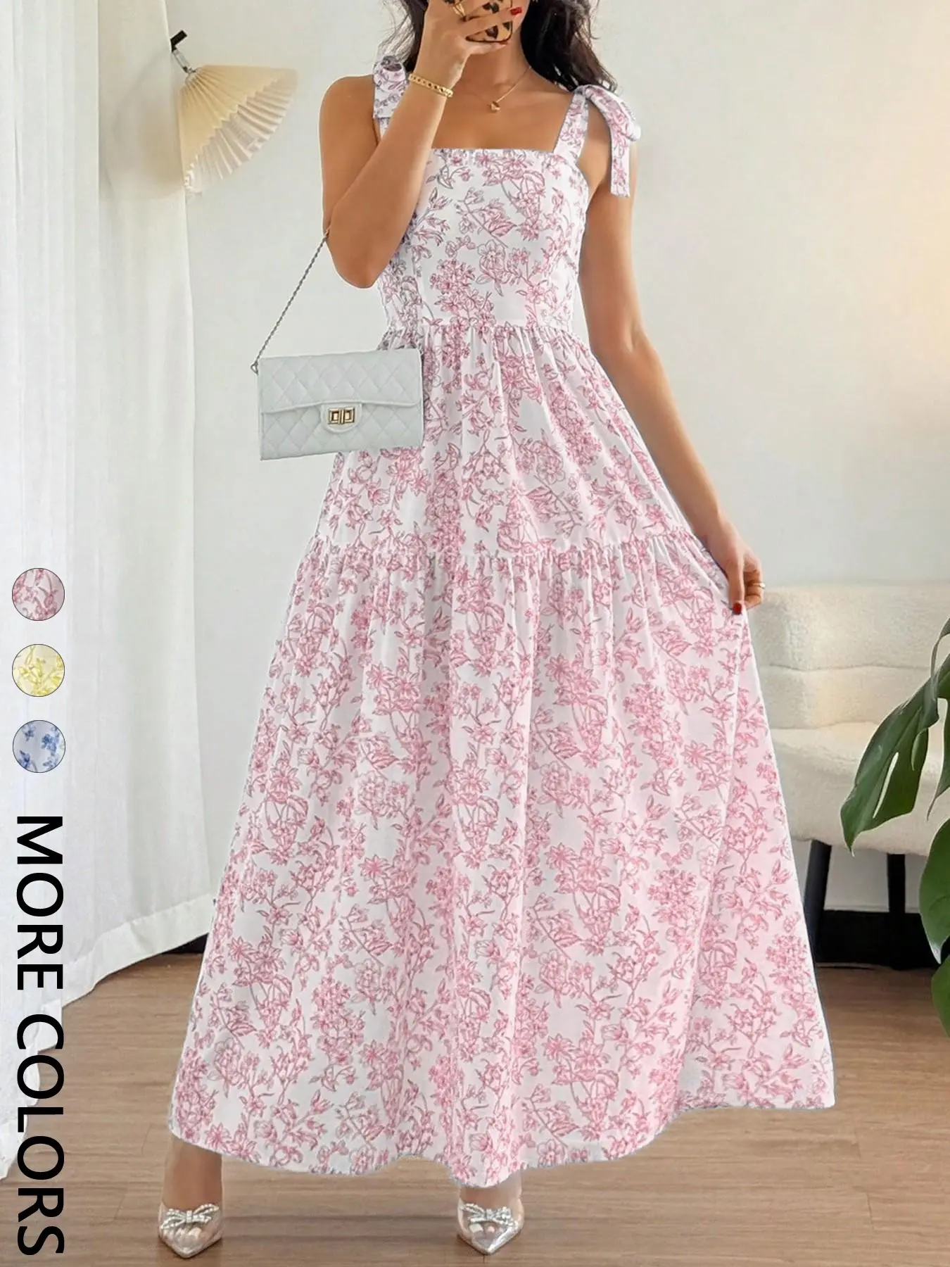 1 Spring Summer Blue Floral Tie Shoulder Maxi Dress Women | Smocked Back Tiered Flowy Long Dress | Coastal Granddaughter Old Money Style for Vacation Wedding Guest Brunch - TikTok Shop 1 Spring Summer Blue Floral Tie Shoulder Maxi Dress Women | Smocked Back Tiered Flowy Long Dress | Coastal Granddaughter Old Money Style for Vacation Wedding Guest Brunch - TikTok Shop