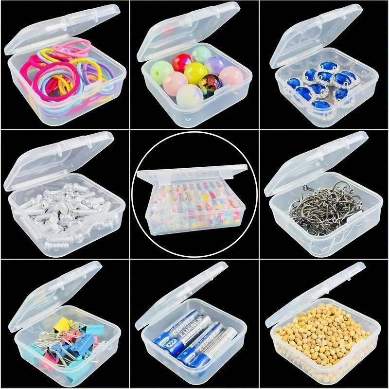 1 Set 30 Compartment Clear Plastic Stackable Drawer Storage Box Thickened Jewelry Bead Organizer Portable Craft Supplies Container for DIY Beading Hair Accessories Christmas Thanksgiving Gift