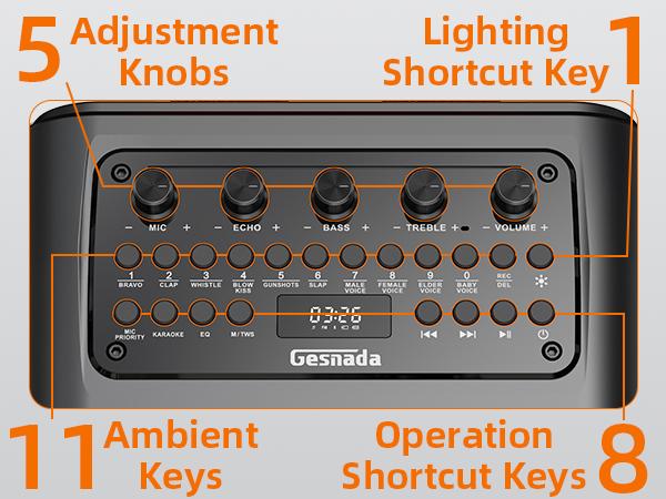 Karaoke Machine for Adults & Kids with Full-Screen LED Lights, Portable BT Speaker with 2 Microphones, Bass/Treble Adjustment, Supports TWS/FM/AUX/USB/TF Card for Home Party