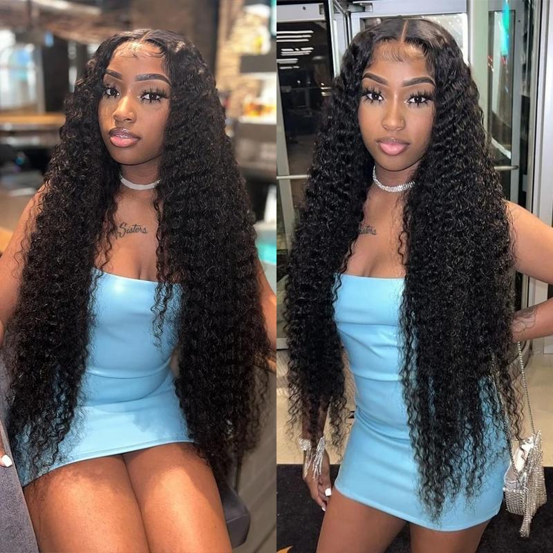 Bling Hair 100% Real Hair Wigs 13x6 Lace Frontal Wig Deep Wave Cheap Wigs 180% Density Natural Color For Women On Sale Clearance