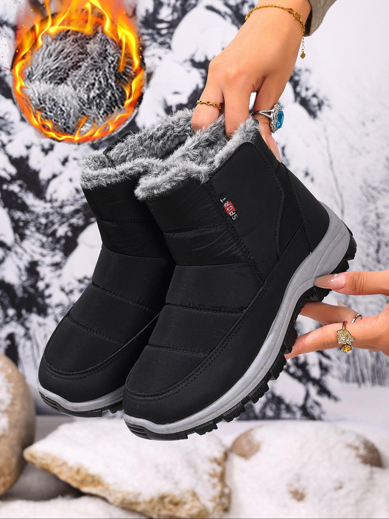 Women's Non-Slip Winter Snow Boots, Stylish Thick Plush Lining, Durable PVC Sole, All-Season Grip Design, Comfortable & Warm Outdoor Footwear