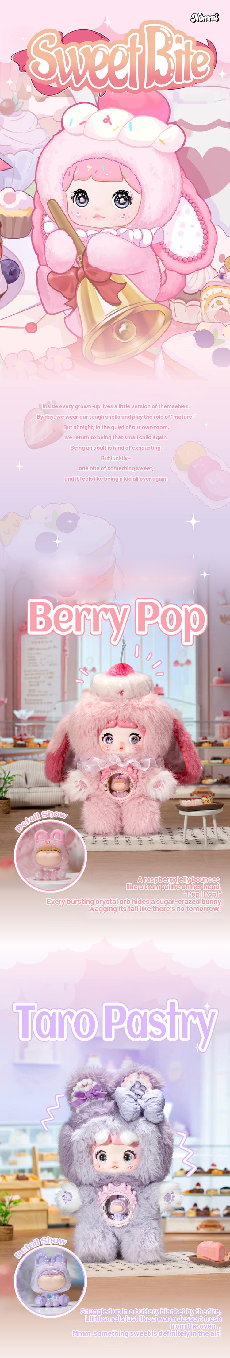 CALEMBOU Nommi× Amarilith A Bite of Sweetheart Series Plush Doll Blind Box V7, Kawaii Stuffed Animals Mystery Box Toys Figures Cute Anime Plushies Collectible Birthday Christmas Gifts for Girls