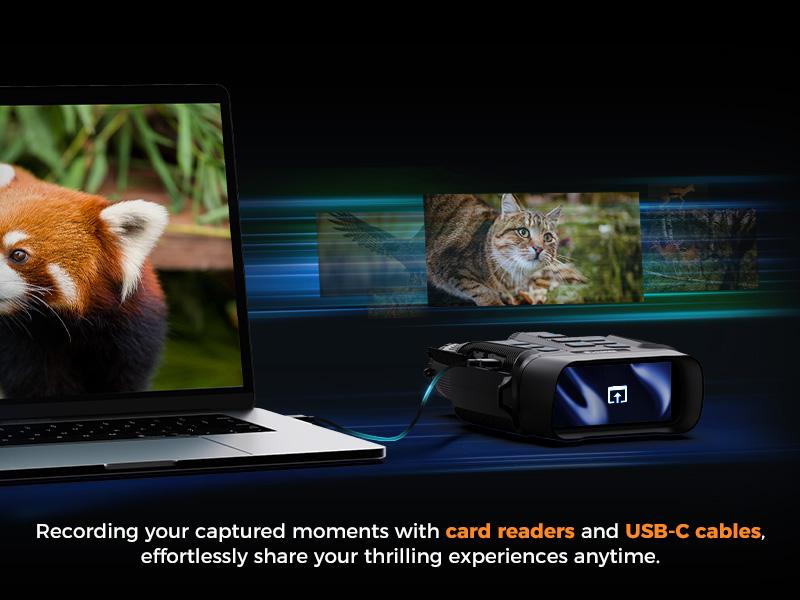 CIGMAN CNV01 4K Night Vision Goggles, Binoculars with 3.99" Large Screen, 5000mAh Battery, f/1.0 Large Aperture, Compass, 32GB Card, Flashlight, 5X Zoom,Hunting,camping,Birthday gift,gift for man,TikTokShopSpringGlowUp