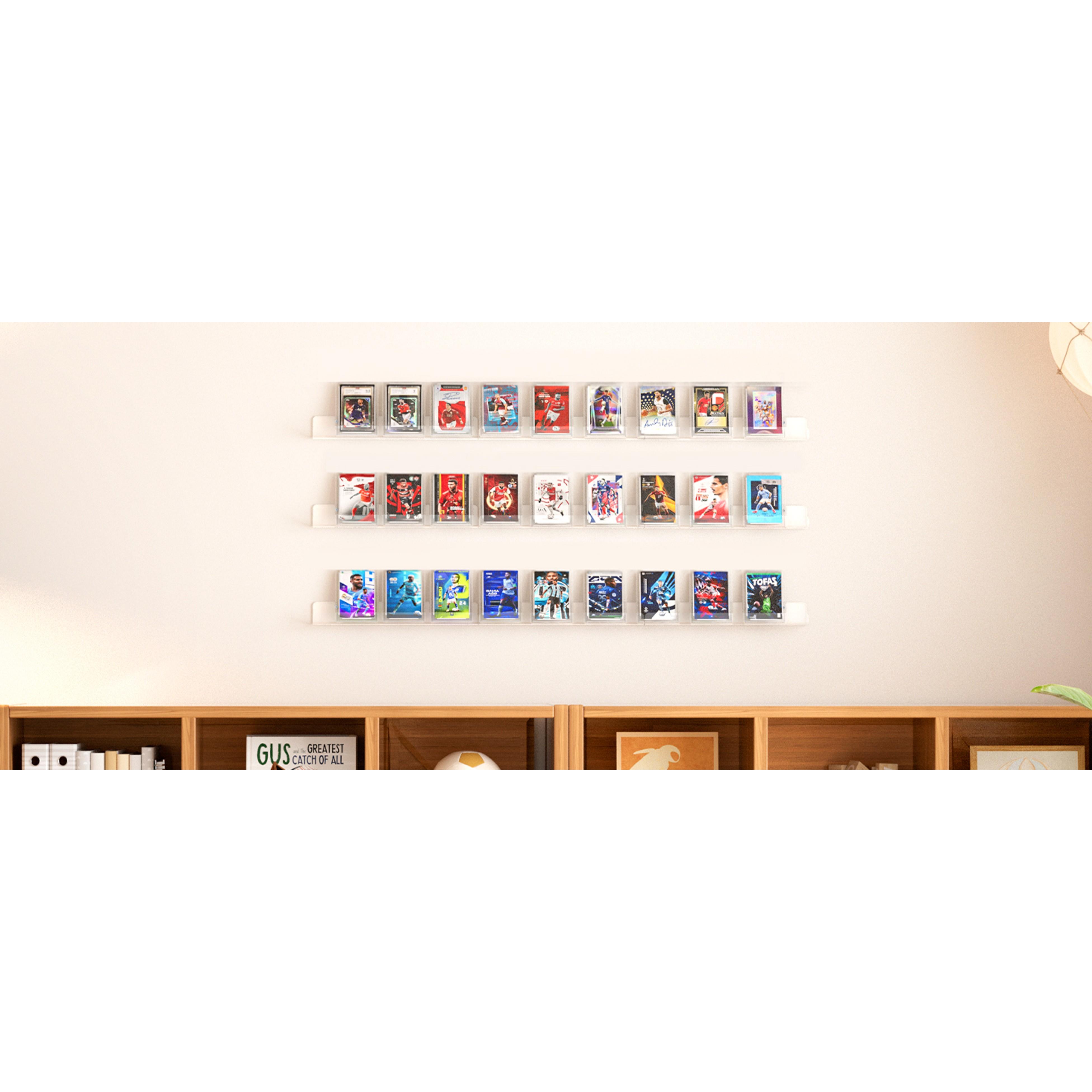 18 Pack Vinyl Record Wall Mount Shelves, 12" Vinyl Holder for Album Record Storage & Display, Clear Acrylic Floating Shelves for Wall Decor, Kids Bookshelf, Magazine Rack, Picture Ledge