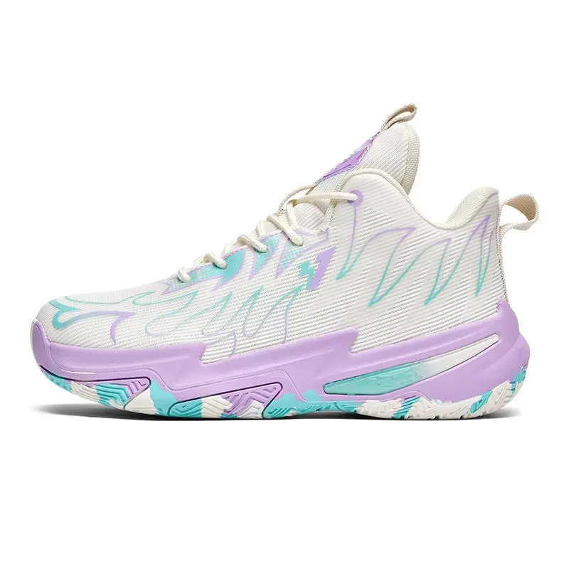 Men's High-Top Basketball Shoes, Breathable Mesh Athletic Sneakers with Non-Slip Rubber Sole, Shock Absorbers for Streetwear, Gym Use
