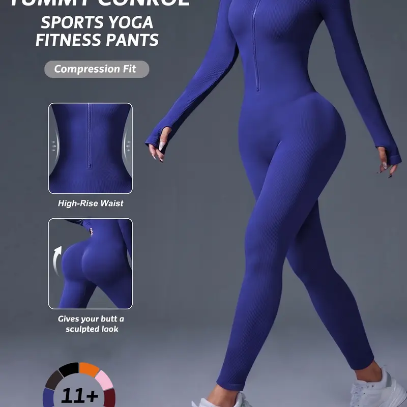 【Black Friday】Women's Slim Fit Sports Jumpsuit, Waist-Tightening & Stylish Cut Design, Suitable for Indoor & Outdoor Activities, Gym Fashion Wear