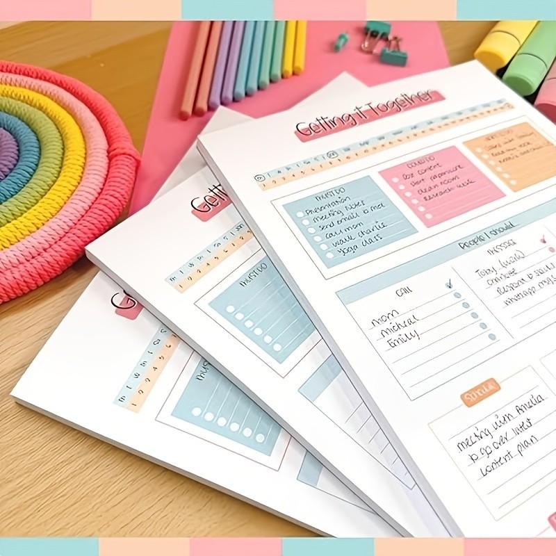 Life Planning Notebook, Daily Planner with Priorities, Contacts, Notes, Cute Work Family Life Organizer, Productivity Planner