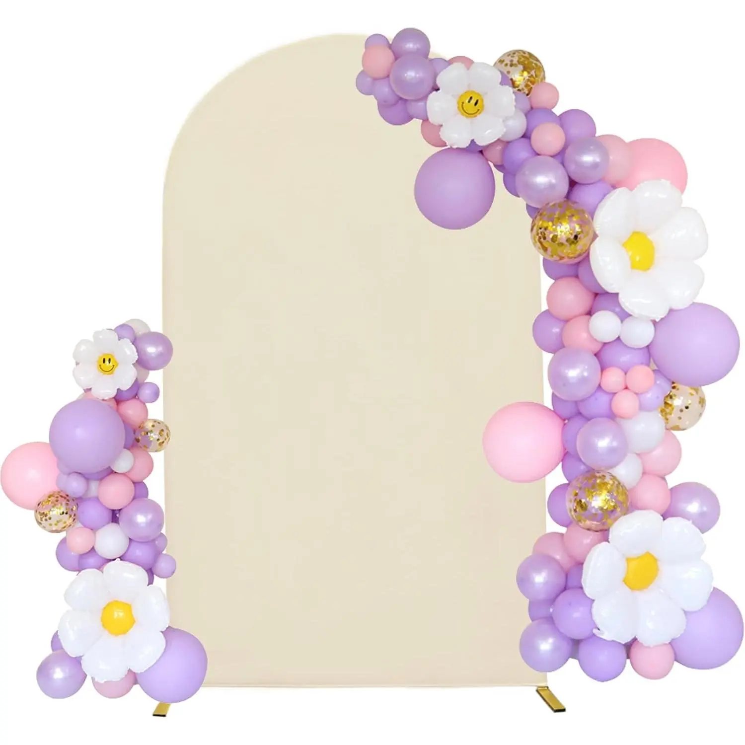 7.2ft Wedding Arch Backdrop Covers, Beige| Spandex Fitted Stretchy,Arch Stand Covers,Balloon Arch Cover,Chiara Backdrop Cover,For Birthday Decoration