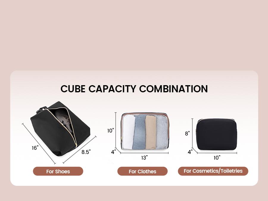 LOVEVOOK Travel Backpack for Women Fits 17.3 Laptop , Personal Item Travel Bag With 3 Packing Cubes, Large Travel Backpack Carry on Flight Approved