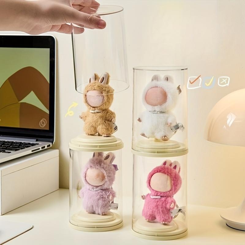 Mini Figure Dustproof Cover, Stackable Display Case, Storage Organizer Compatible with Labubu4.0, Christmas and Halloween Gift, Dustproof Storage Box