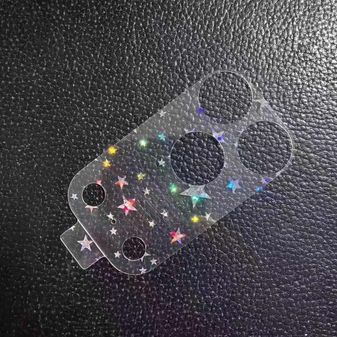 Star and heart glitter HD lens protector for iPhone 17 Pro Max, rear camera protector 17 Pro