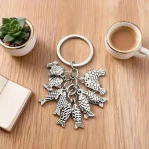 Fish Shaped Keychain for Fishing Enthusiasts and Outdoor Lovers, Creative Metal Pendant Accessory for Keys Backpacks and Bags, Lightweight Durable Charm