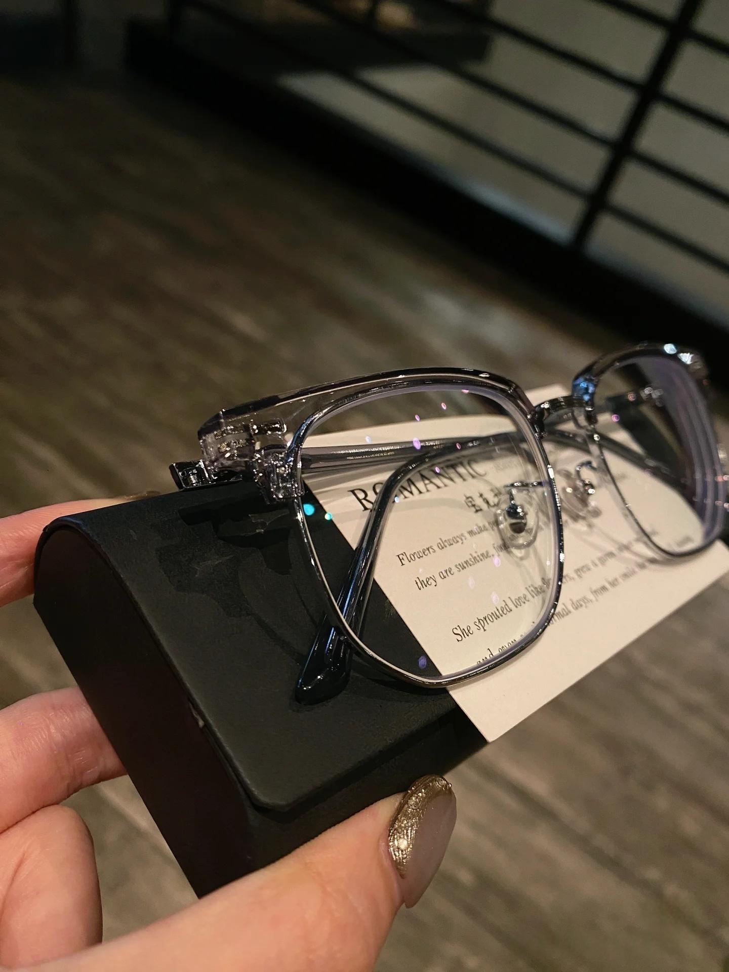 Frozen Series Blue Light Blocking Glasses Retro Clear View for Eye Protection Computer Vision Glasses Men Women Computer Gaming Glasses Rectangle TR90 Frame Anti Eyestrain UV 400 Stylish Lentes Classic Summer Eyewear - Eyeglasses Set