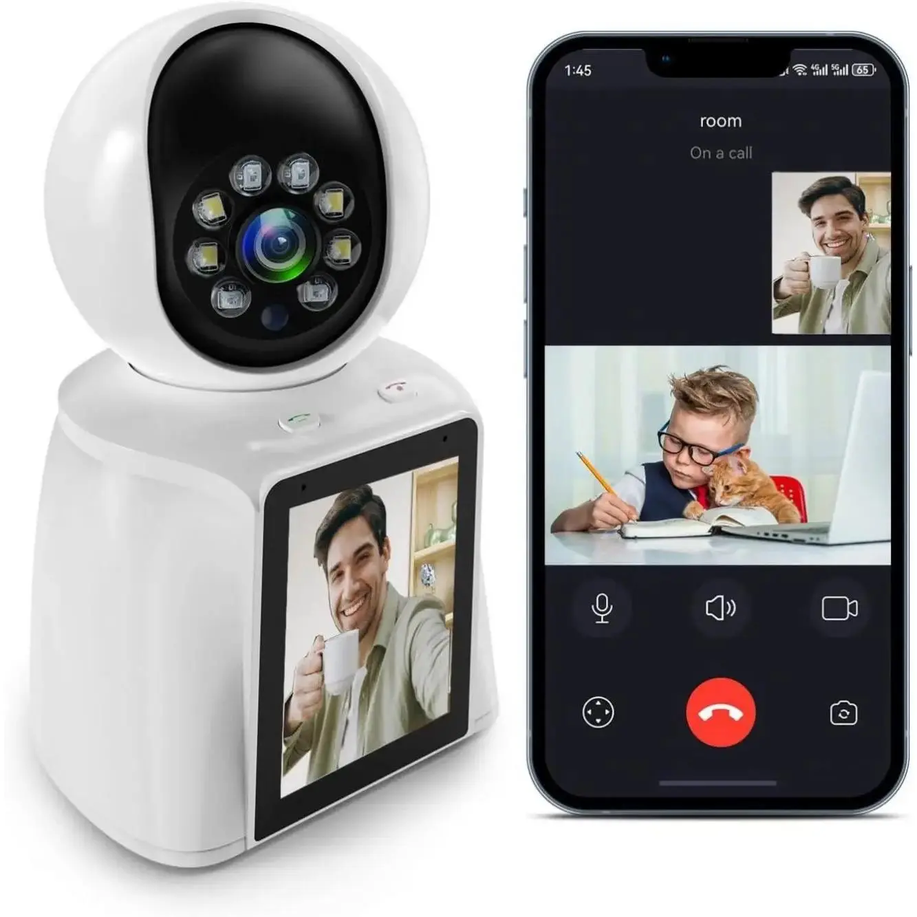 1080P Full HD WIFI Video Call PT Camera One Click Call Mini Size Security Network Camera