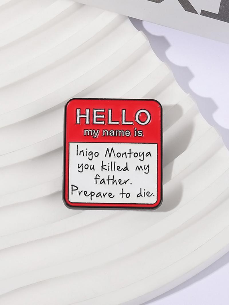 Letter Pattern Brooch, Metal Pin, Fashion Accessories for Women & Men