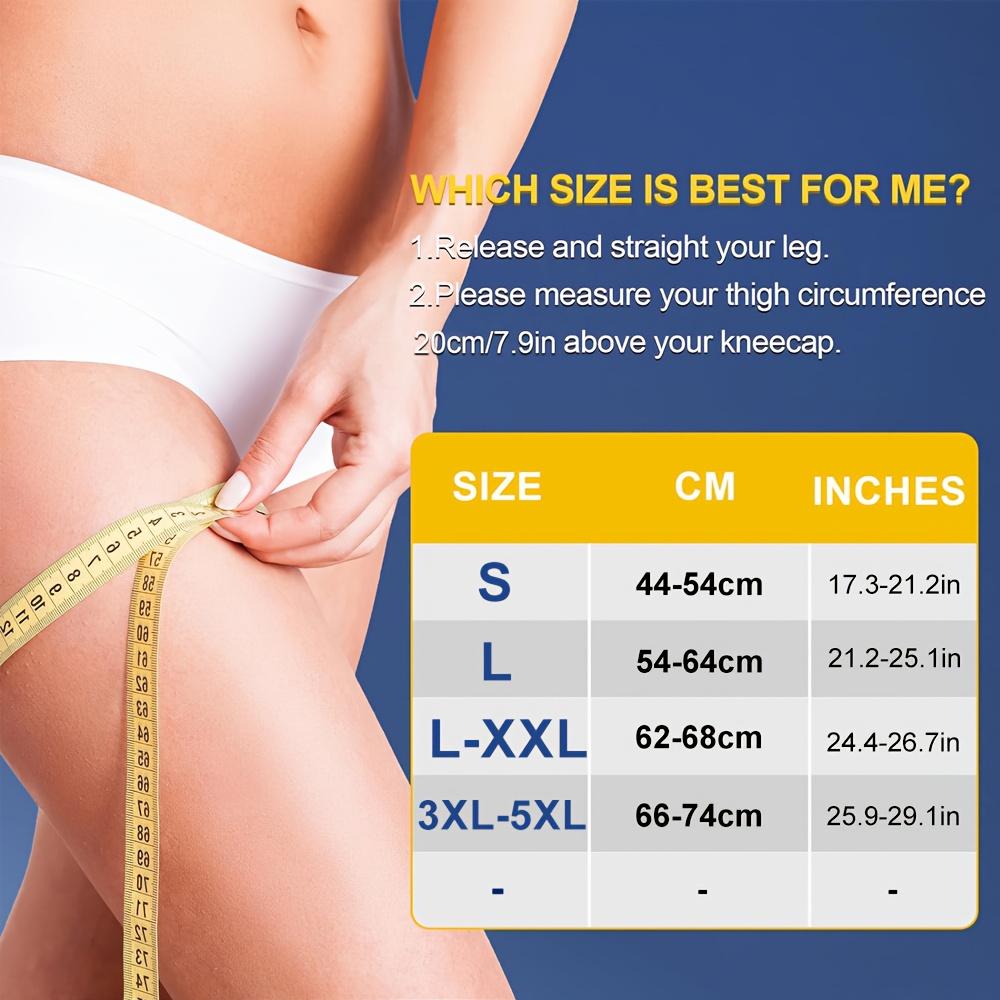 1 Pair Thigh Compression Sleeves, Thigh Brace & Wrap Great for Running Sports, Upper Leg Sleeves, Elastic Thigh Compression Sleeve for Men Women Non-Slip Upper Leg Wraps Support