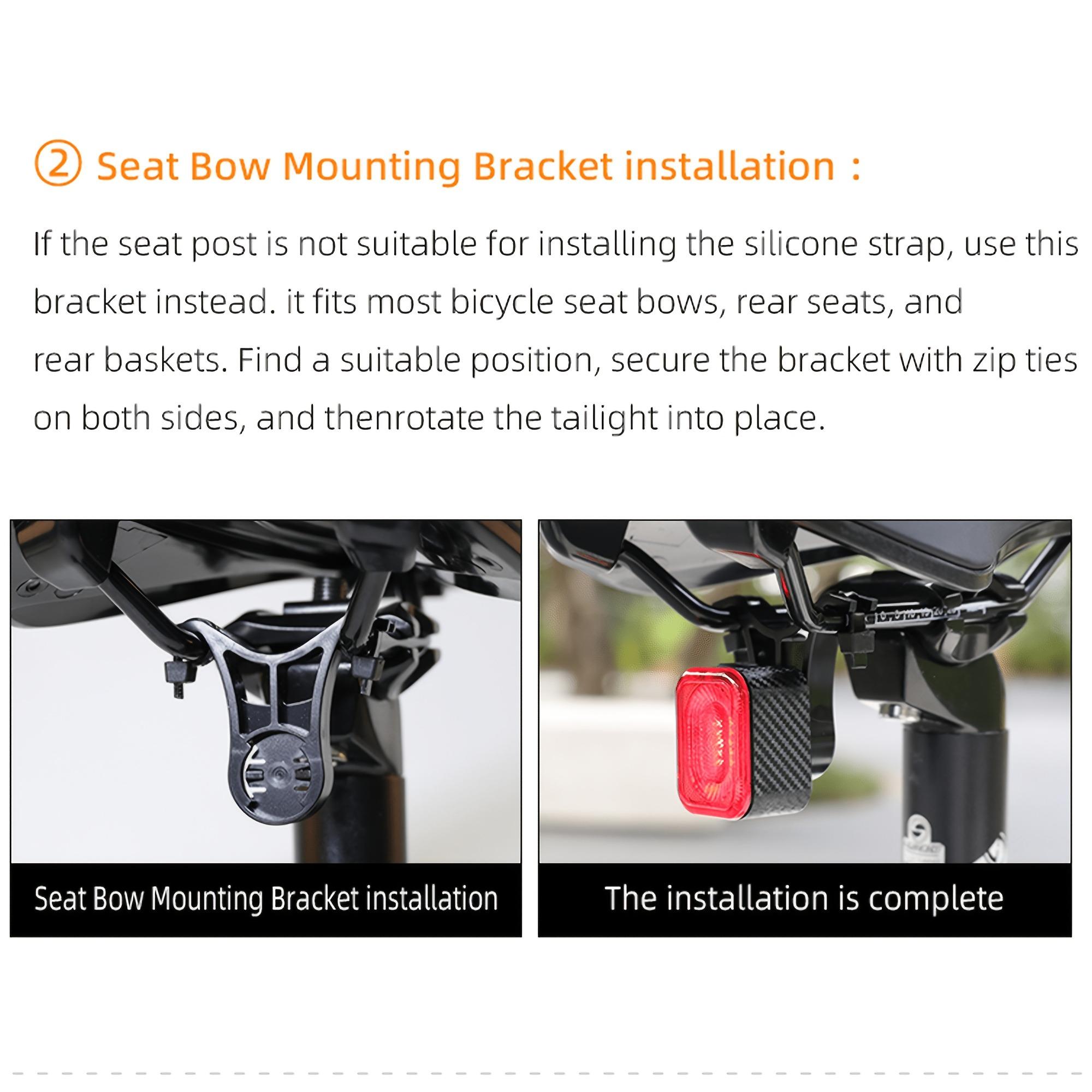 Oein, Bike Back Light Rechargeable, Brake Sensing Rear Lights, Auto On/Off, USB Rechargeable, 4 Mode, 2Installations Ultra Bright LED Warning Back Bicycle Bicycle Accessories