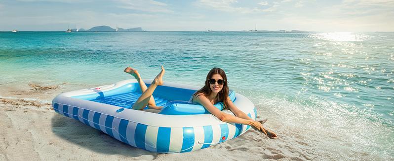 QPAU 2 Person Inflatable Tanning Pool with Extras: Extra Large 82"x60" Sunbathing Float for Adults, Removable Pillow, 2 Cup Holders, Grip Rope & Footrest for Backyard Pool Beach Lounge QPAU 2 Person Inflatable Tanning Pool with Extras: Extra Large 82"x60" Sunbathing Float for Adults, Removable Pillow, 2 Cup Holders, Grip Rope & Footrest for Backyard Pool Beach Lounge