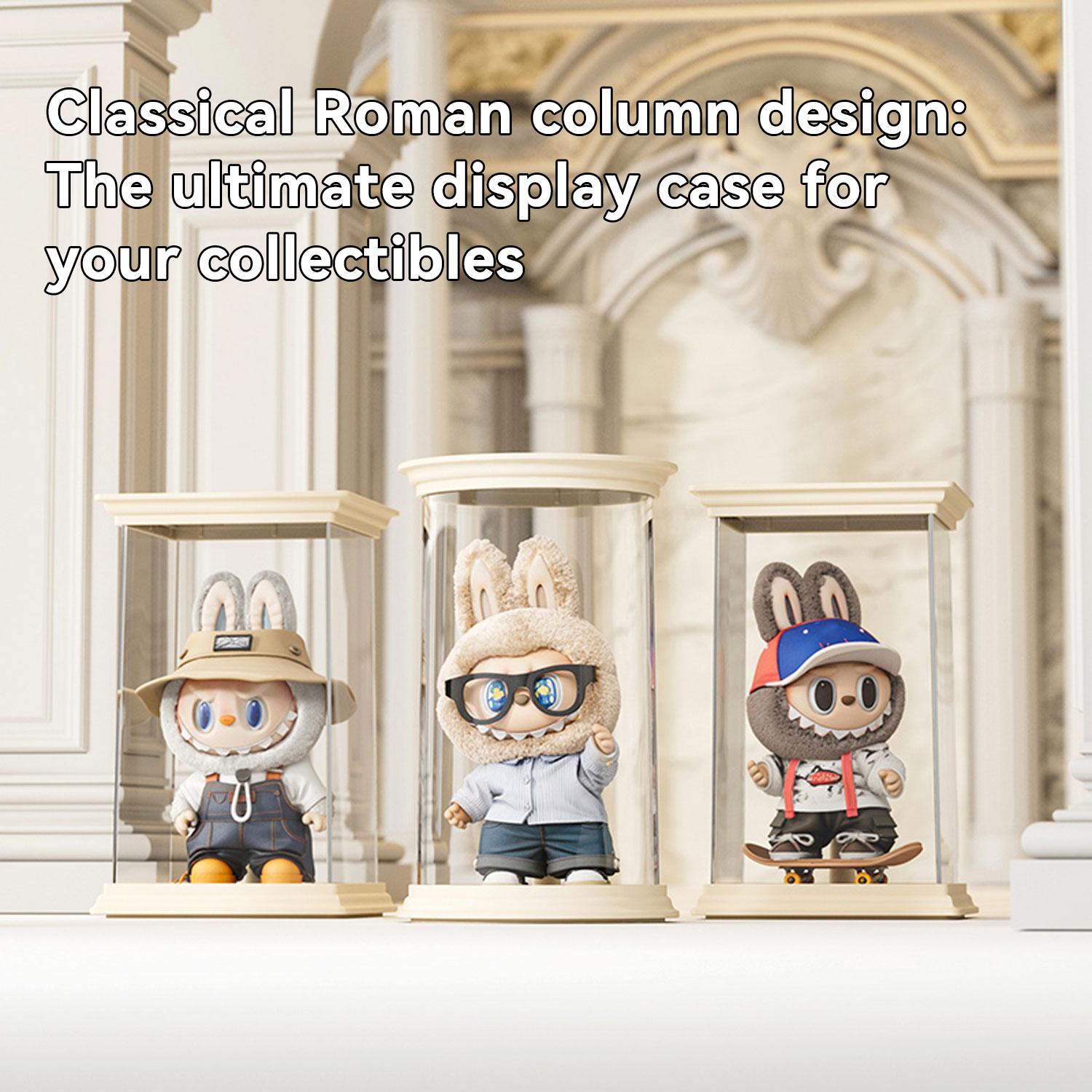 Independent Plush Hanging Storage Display Jar, Display Container, Includes Support Stand, Doll Holder Rack, Labubu Blind Box Organizer, Roman Column Shape