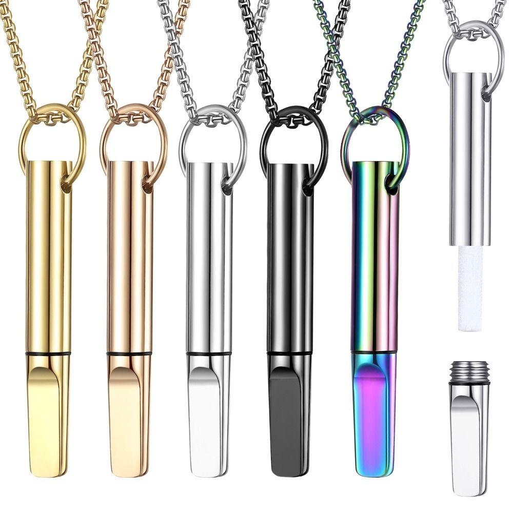 Breathing Resistance Whistle Necklace With Cotton Core Relaxation Anxiety Relief Necklace Stress Relief Yoga Meditation Necklace