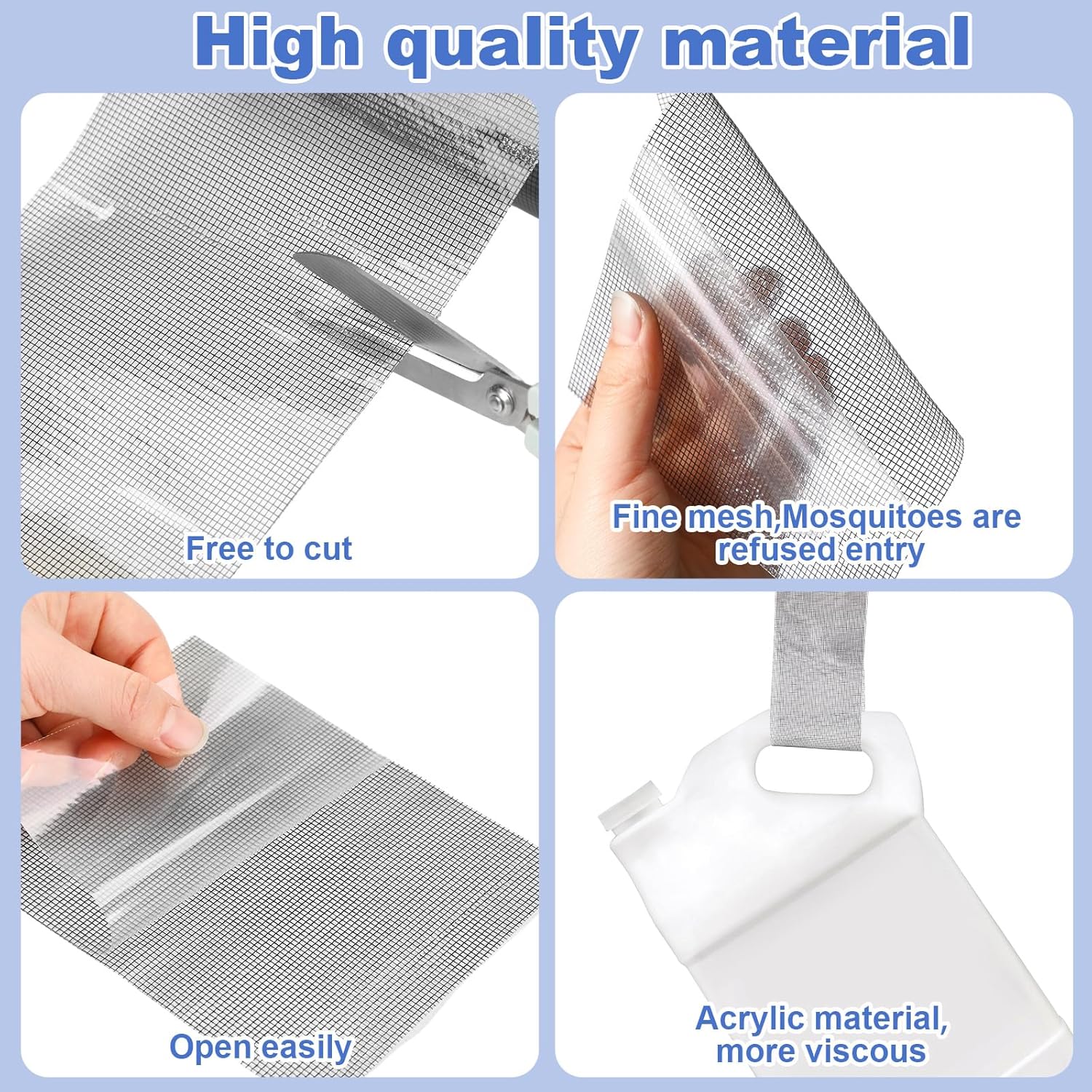 Extra Wide 5 inch x 20 ft Window Screen Tape Mesh Repair Adhesive Fiberglass Screen Repair Kit Patch for Window Door Tears Holes(Black) Extra Wide 5 inch x 20 ft Window Screen Tape Mesh Repair Adhesive Fiberglass Screen Repair Kit Patch for Window Door Tears Holes(Black)